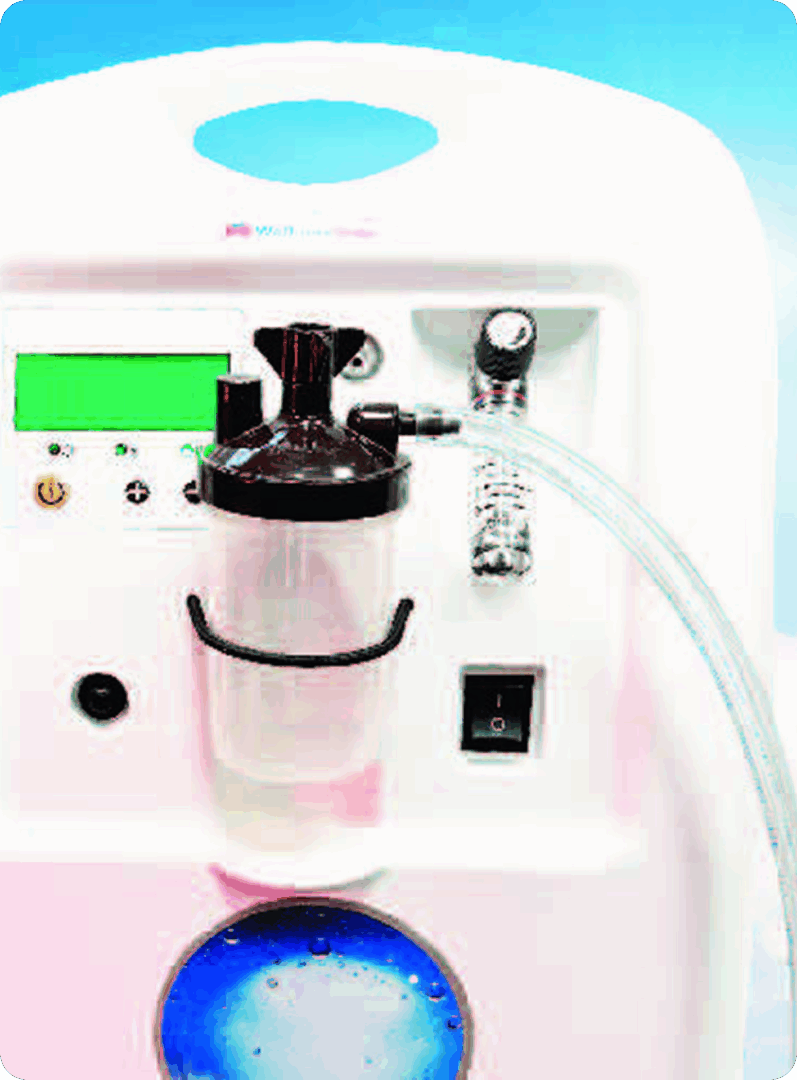 White medical device with controls